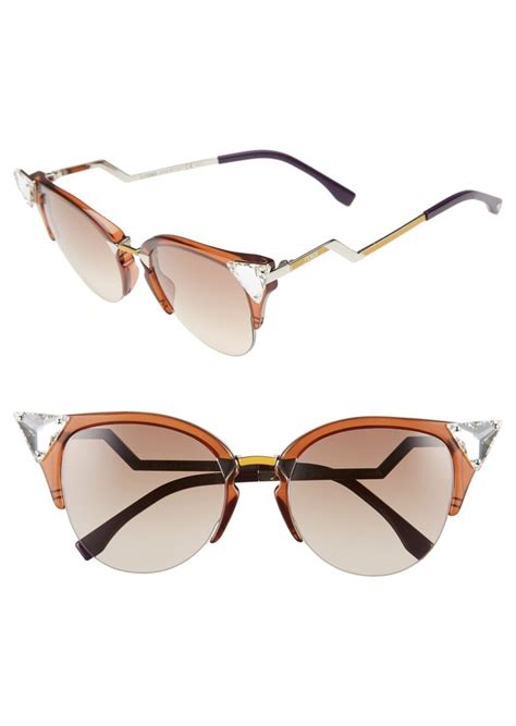 fendi crystal 52mm tipped cat eye|Women's Fendi Cat.